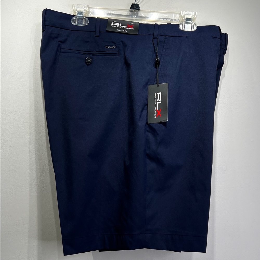 RLX Ralph Lauren NWT Navy Flat Front Men's Golf Shorts